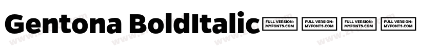 Gentona BoldItalic字体转换